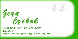 geza czibok business card